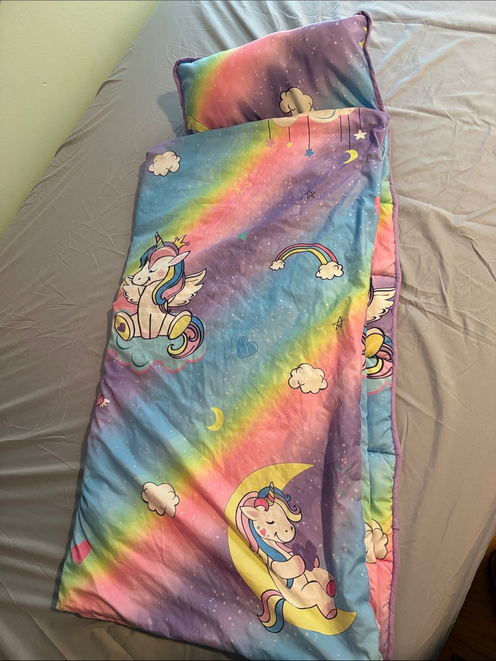 Unicorn Rainbow Kids Nap Mat- Multicolor